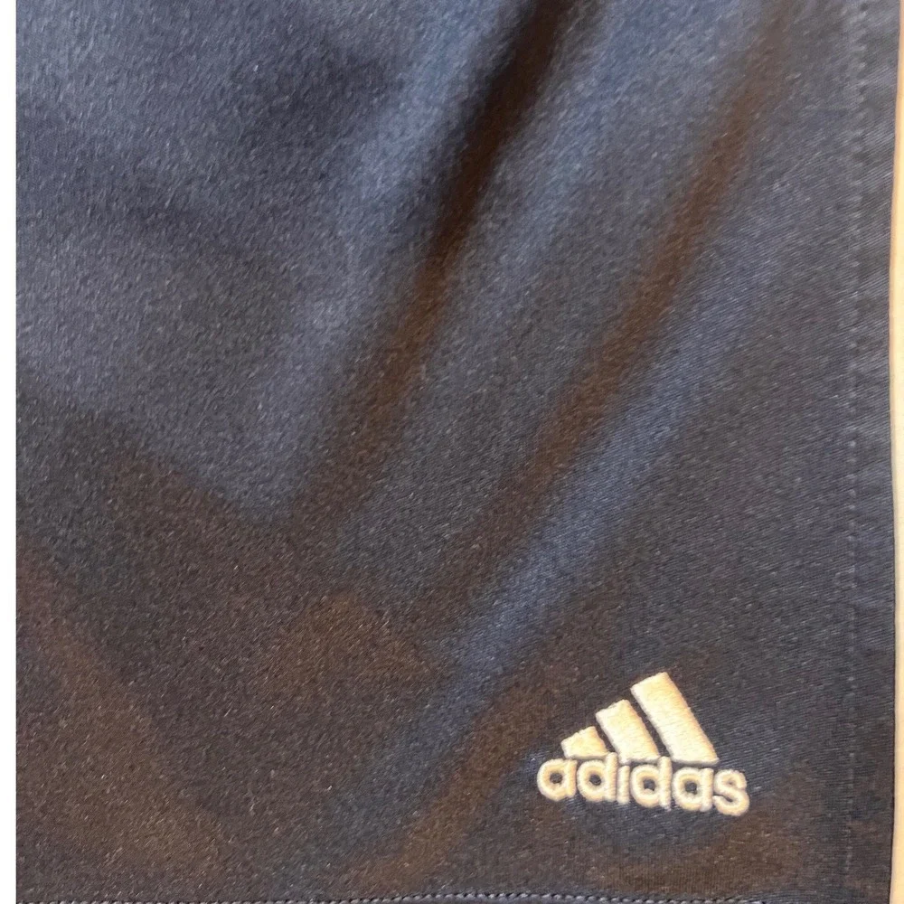 Adidas Men's Navy 3 Stripe Athletic Soccer Gym Shorts Size Large L Drawstring